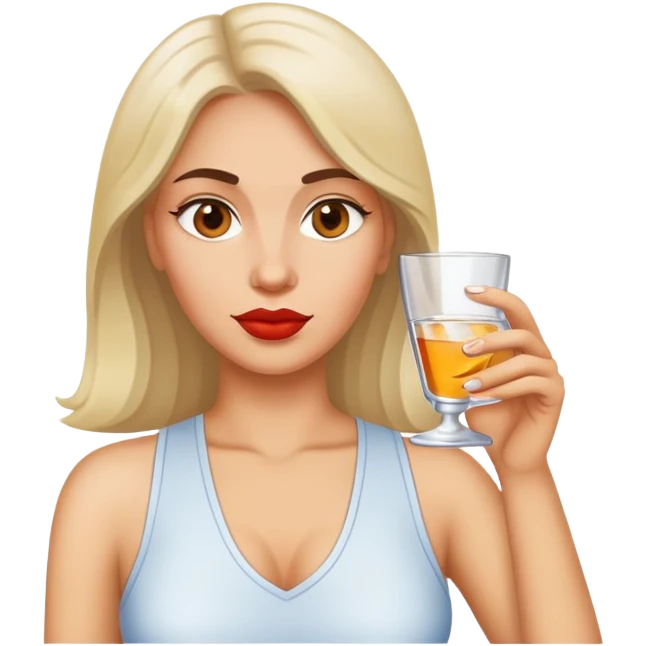 Woman drinks vodka emoji