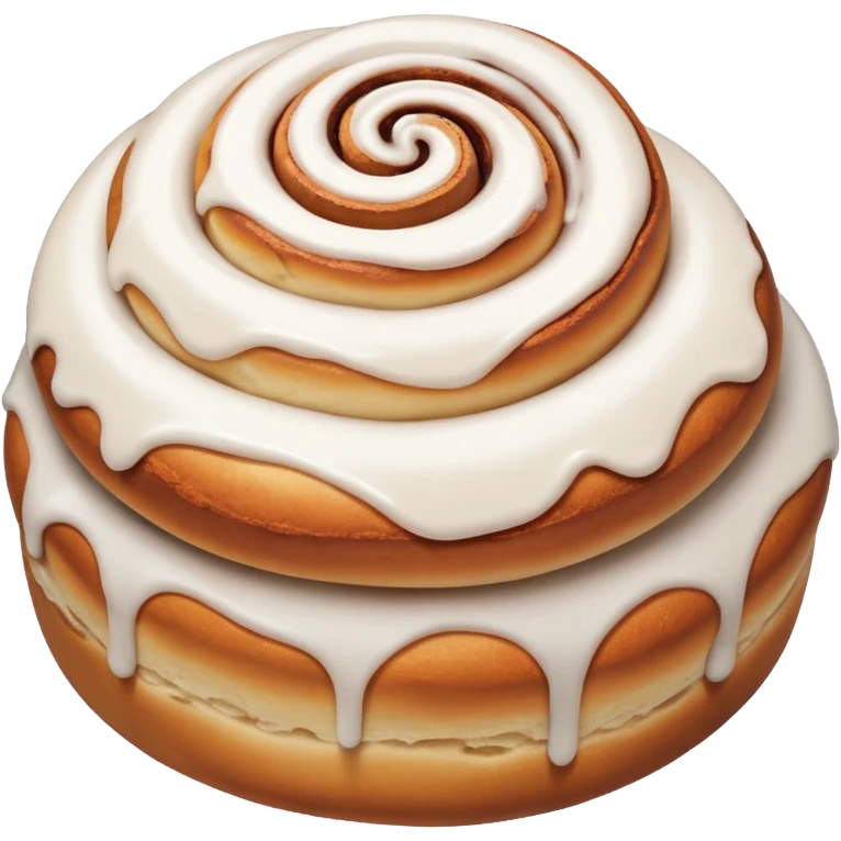 cinnamon roll with lots of icing emoji