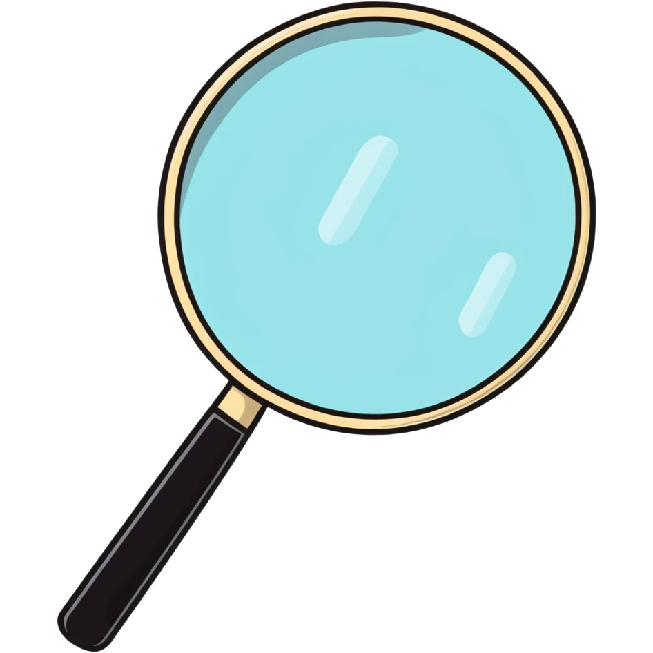 colorful magnifying glass emoji