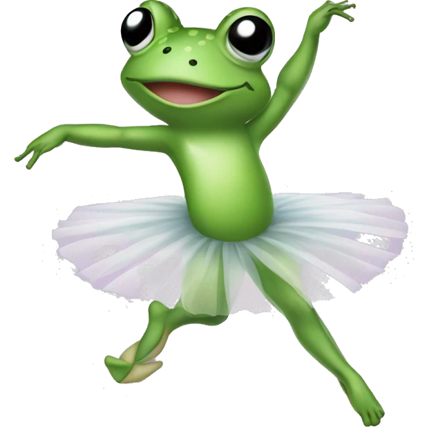 ballerina frog  emoji