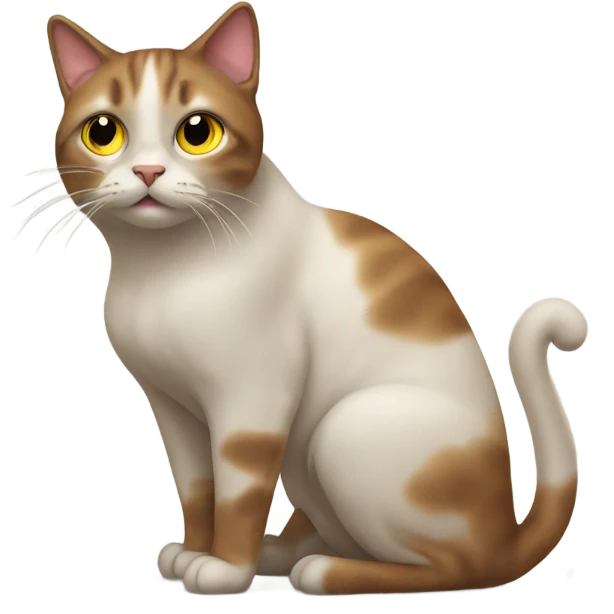 Cat doing a poo emoji