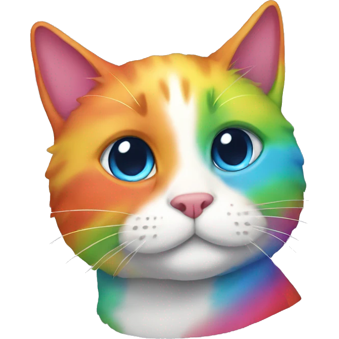 Rainbow cat  emoji
