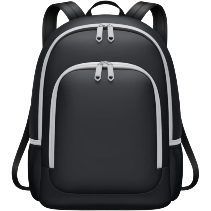 sac a dos de sport noir sans motif et uni emoji