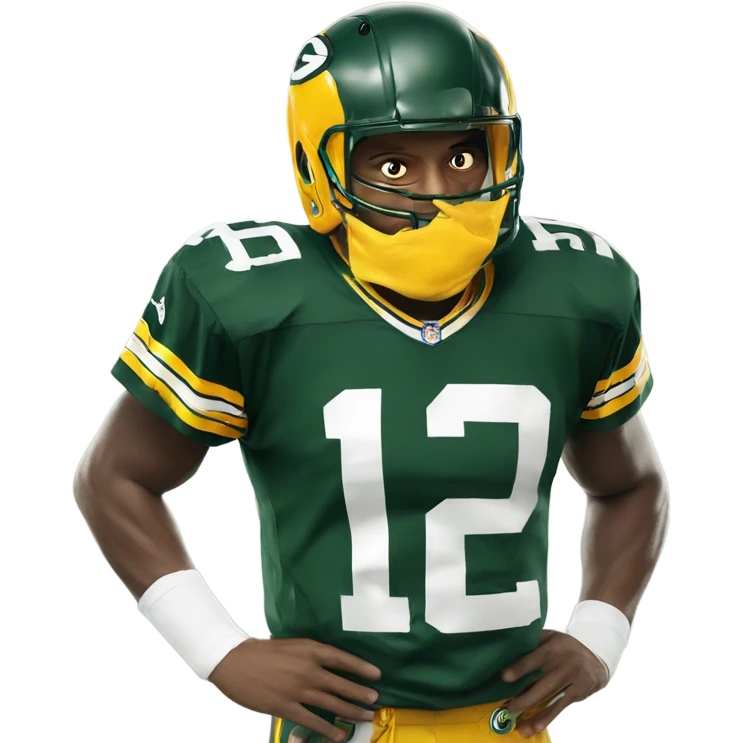 Green Bay packers with flames emoji