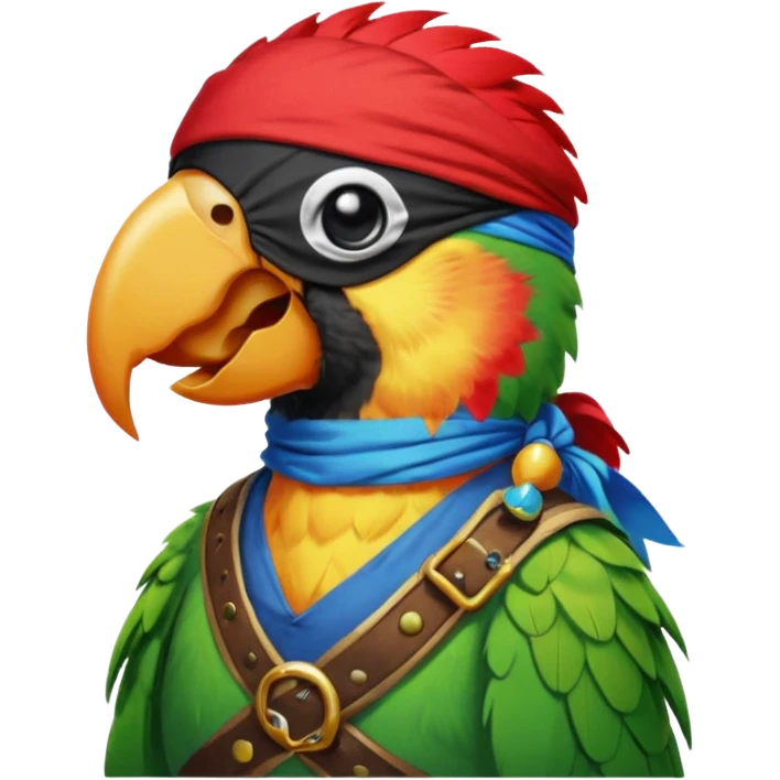 pirate and parrot emoji