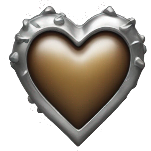 a chrome heart like this 🩶 emoji