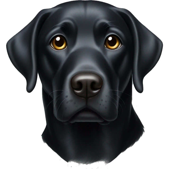 black labrador white chest  emoji
