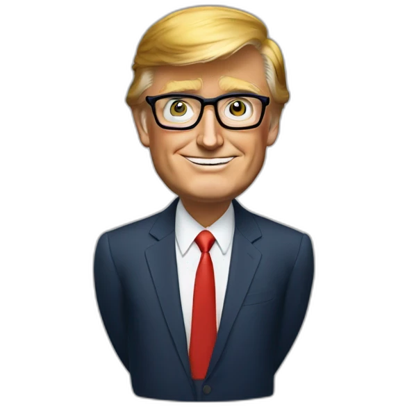 Donald trump sur le dos de Bill Gates emoji