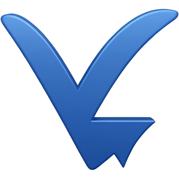 Dark blue checkmark for social media. emoji