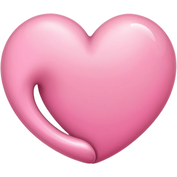 Pink crescent moon heart emoji