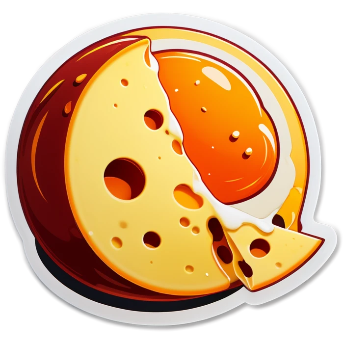 Melting cheese ball  emoji