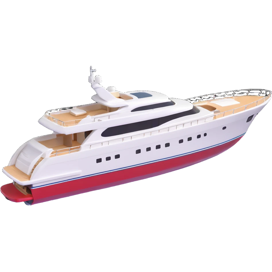 make a 70ft motor yacht facing to the right  emoji