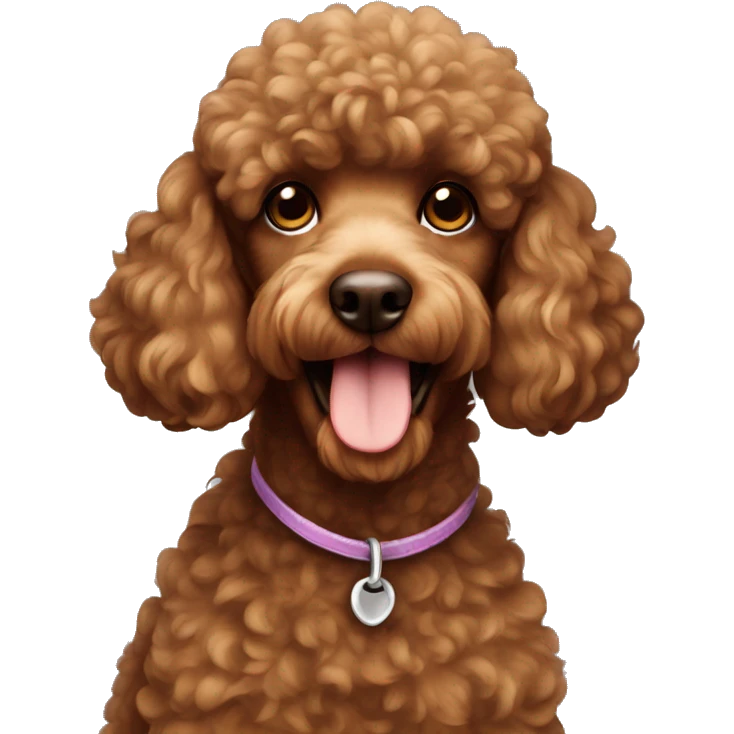Brown poodle emoji