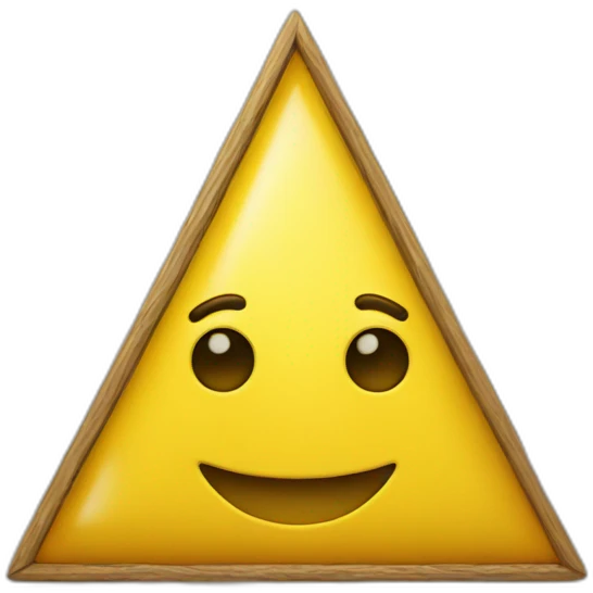 Yellow smiley face triangle emoji
