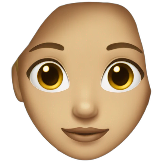 platinum blonde girl with brown eyes emoji
