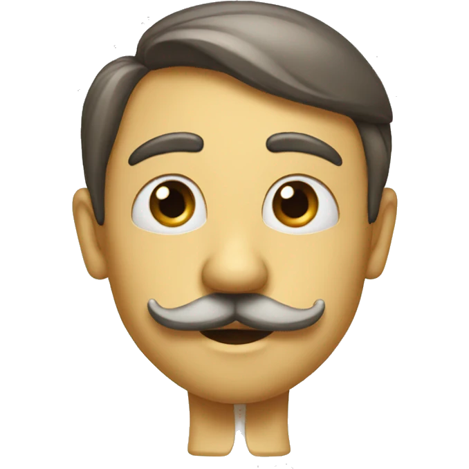 Pinocchio with a long nose and mustache emoji