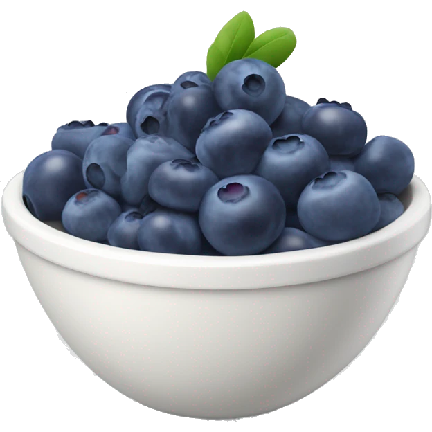 yoghurt bowl with blueberries emoji