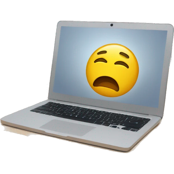 crying emoji infront of computer  emoji