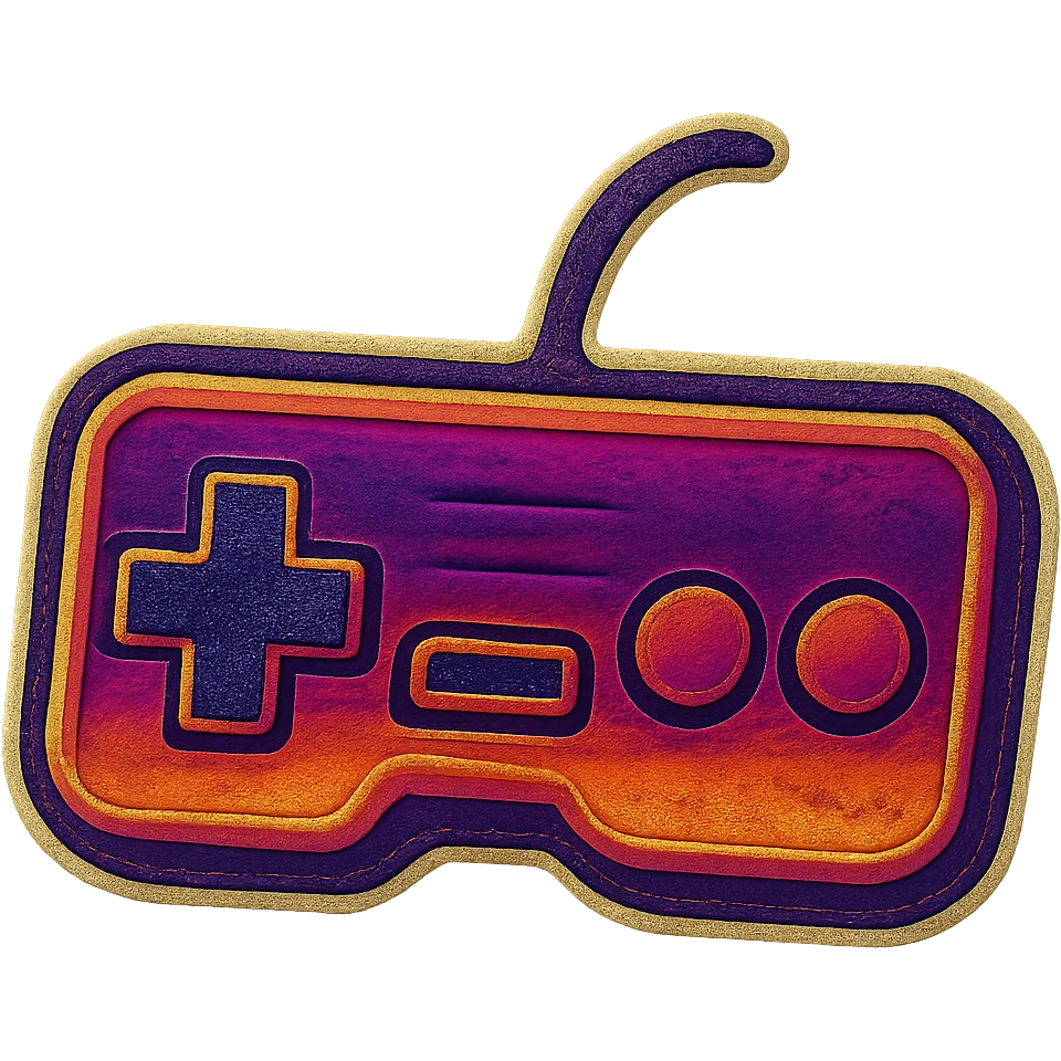 A classic video game controller with directional pad and buttons emoji