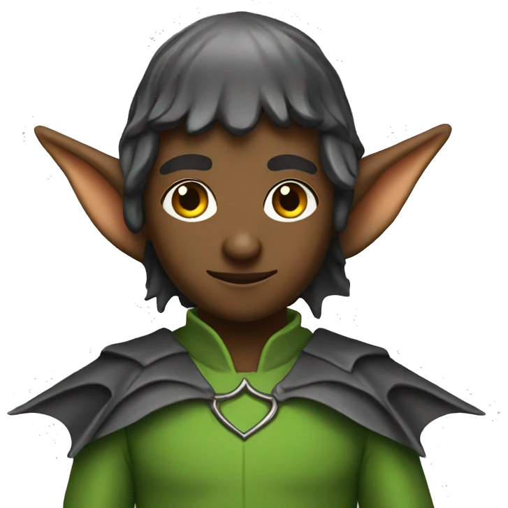 fantasy elf with bat wings emoji