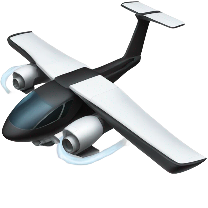 Evtol aircraft in black emoji