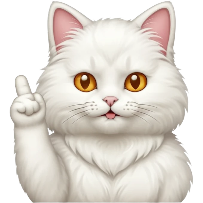 Cat with middle finger  emoji