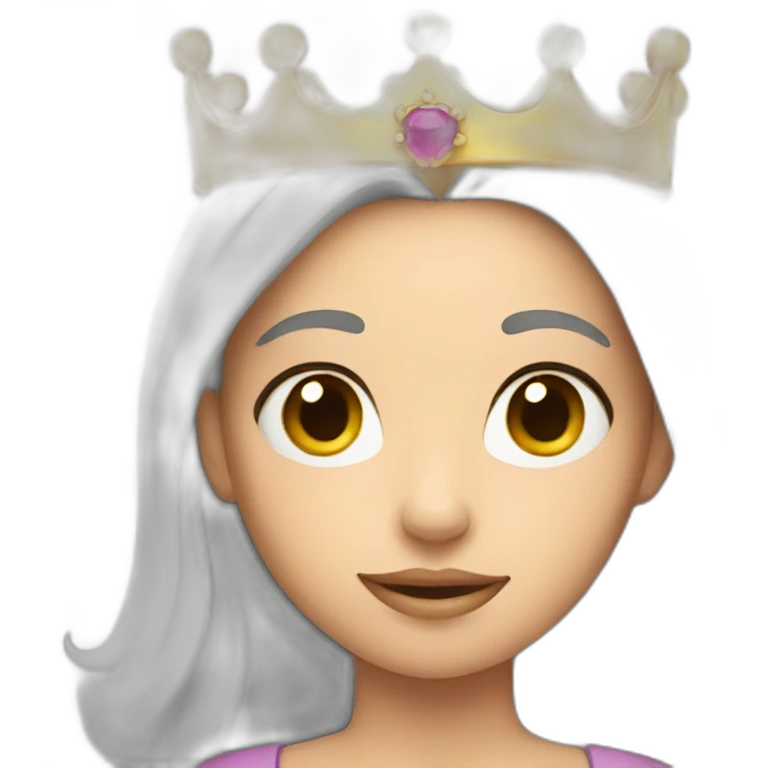 Girl with crown  emoji