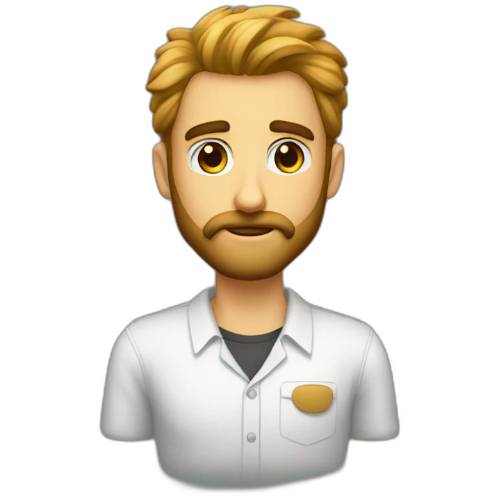 anteojos barba rubio pelado emoji