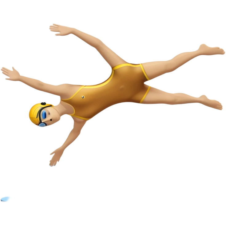 An icon showing a diver captured mid-air in a graceful pose above a pool, with a diving board behind and water below. Splash trails and motion lines emphasize precision and elegance. Transparent background highlights the beauty and focus of competitive diving. emoji