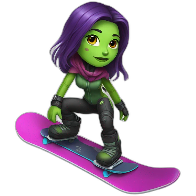 Gamora snowboard emoji
