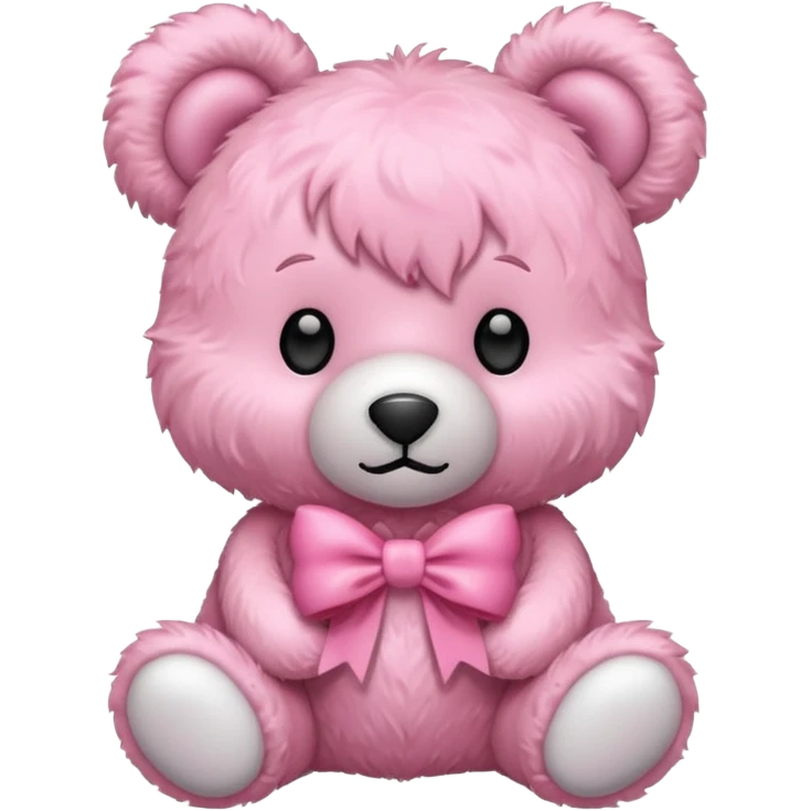 pink bow teddy bear solo emoji