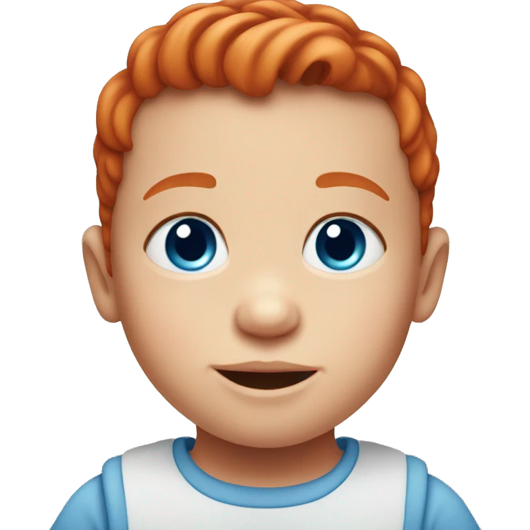 Red head baby boy with blue eyes emoji