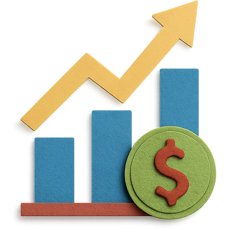 investment paper craft style emoji