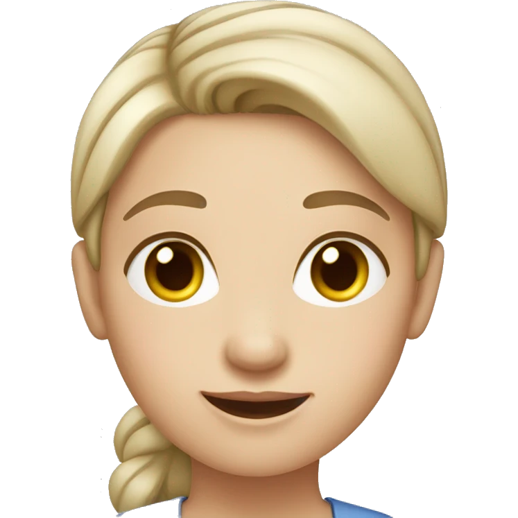 Girl tour guide with fair skin short hair emoji