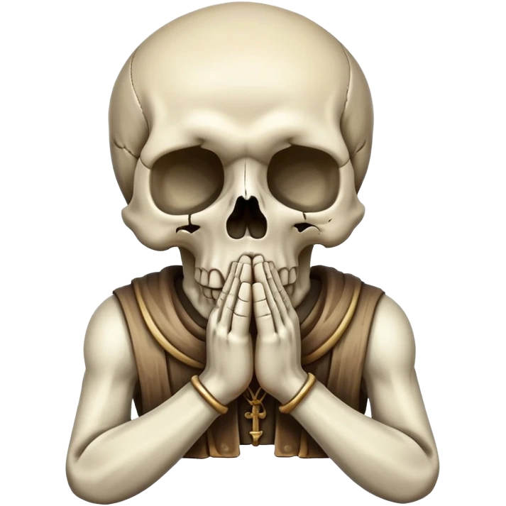 skull that is praying emoji