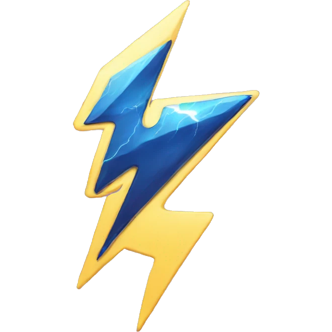lightning with heart emoji