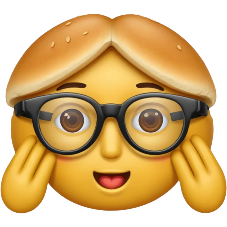 Cara con una cara con gafas que gafas comiendo emoji