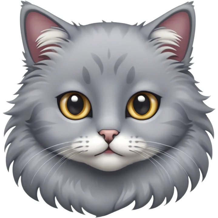 The cat has big watery eyes. emoji