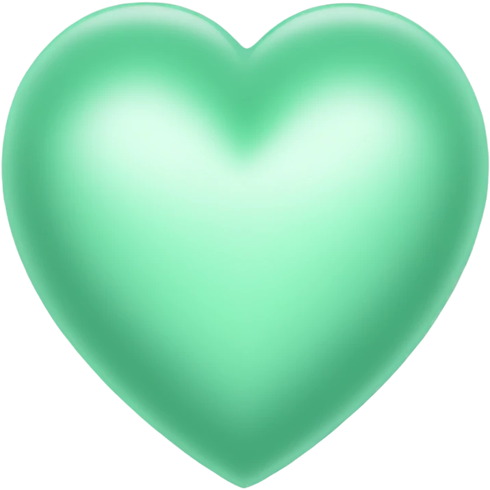 mint green heart  emoji