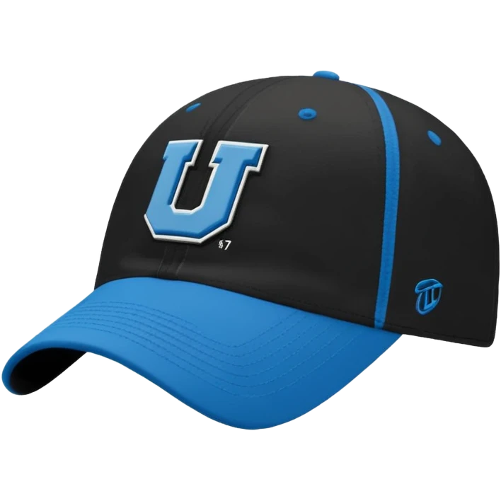 3d rendering isolated, black blue NCAA '47 Clean Up Adjustable Hat, One Size Fits All emoji
