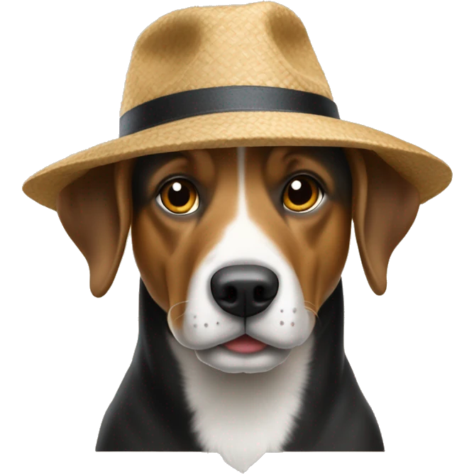Un chien qui a un chapeau de la Belgique  emoji