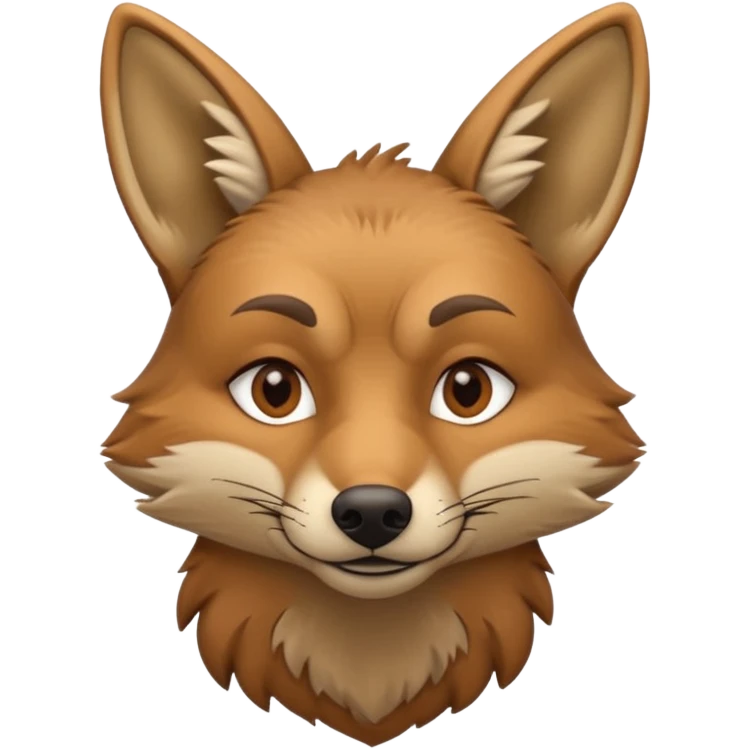 smug urban coyote face emoji