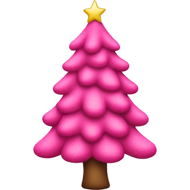 Christmas pink tree emoji