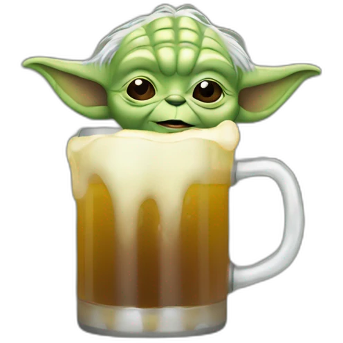 Yoda-drink-beer emoji