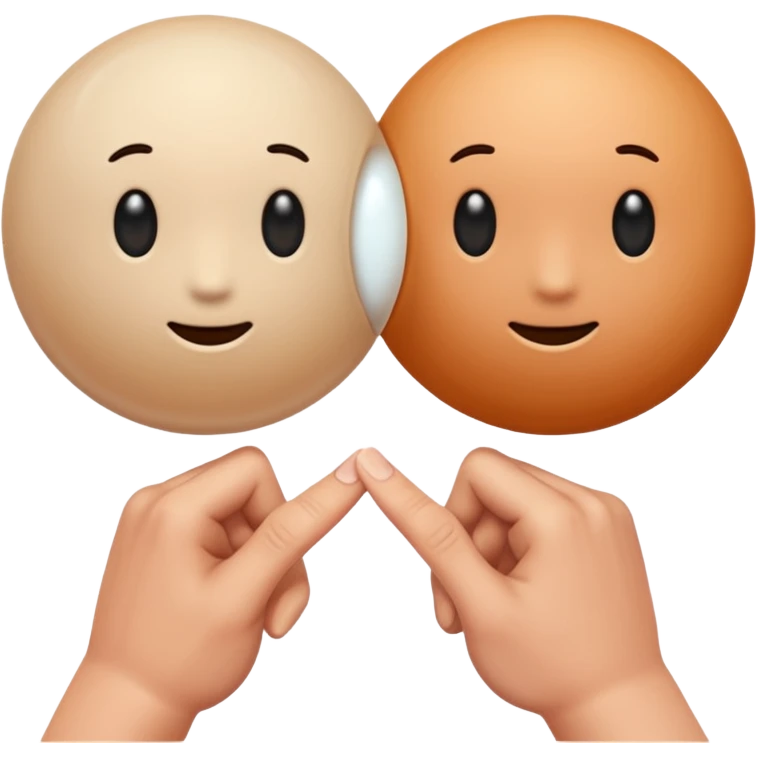 finger in two spheres emoji