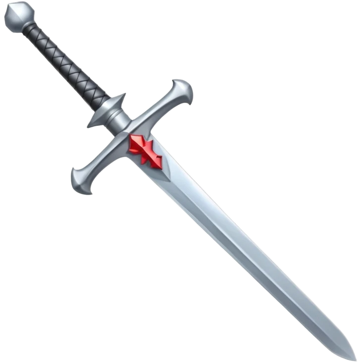 Silver knight sword — clean blade, cross guard emoji