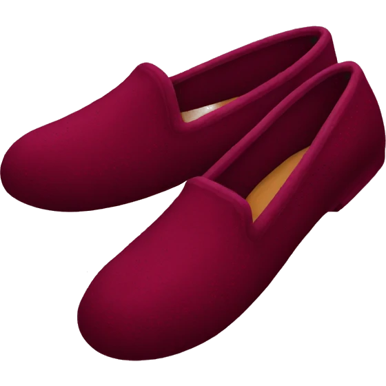 burgundy slippers emoji