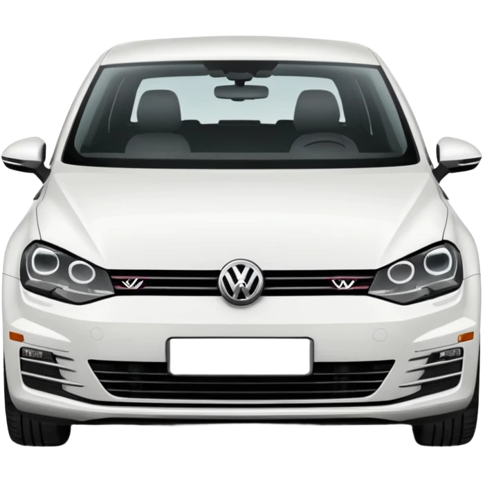 Volkswagen Golf Beyaz Renk Siyah Renk Cam emoji