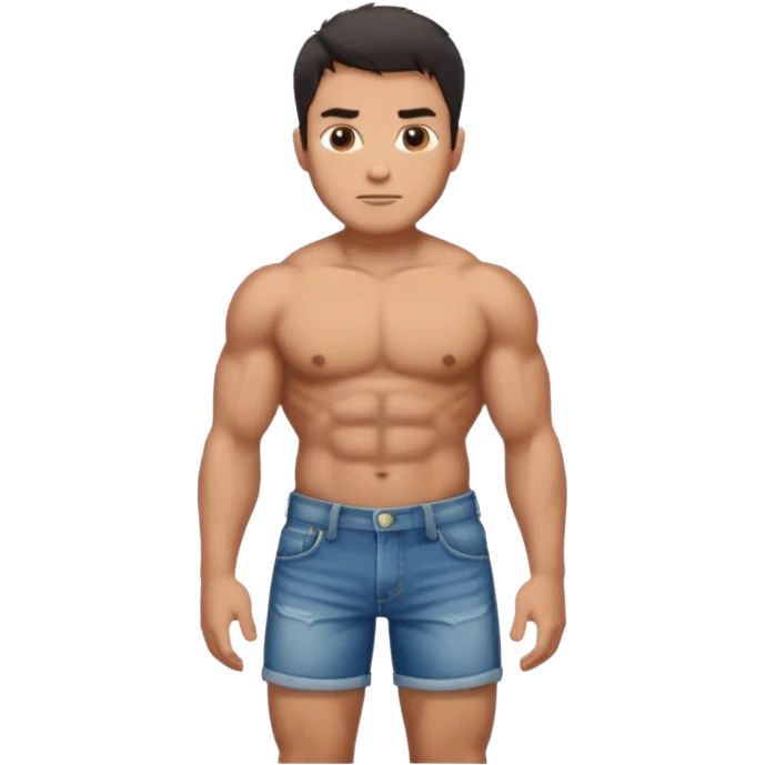 manly denim shorts emoji