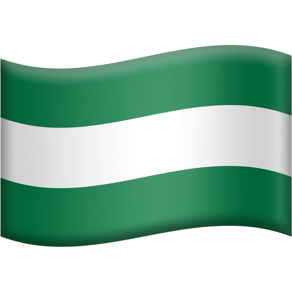 bandera de andalucia verde arriba i abajo i blanca en medio emoji